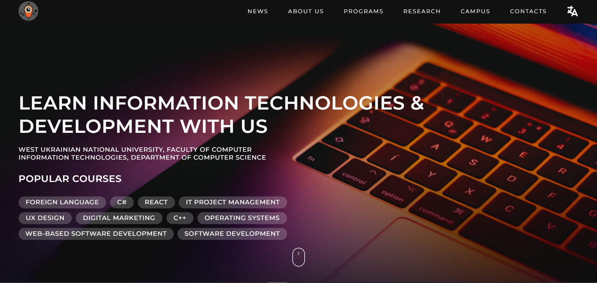 Project: "Department's site"